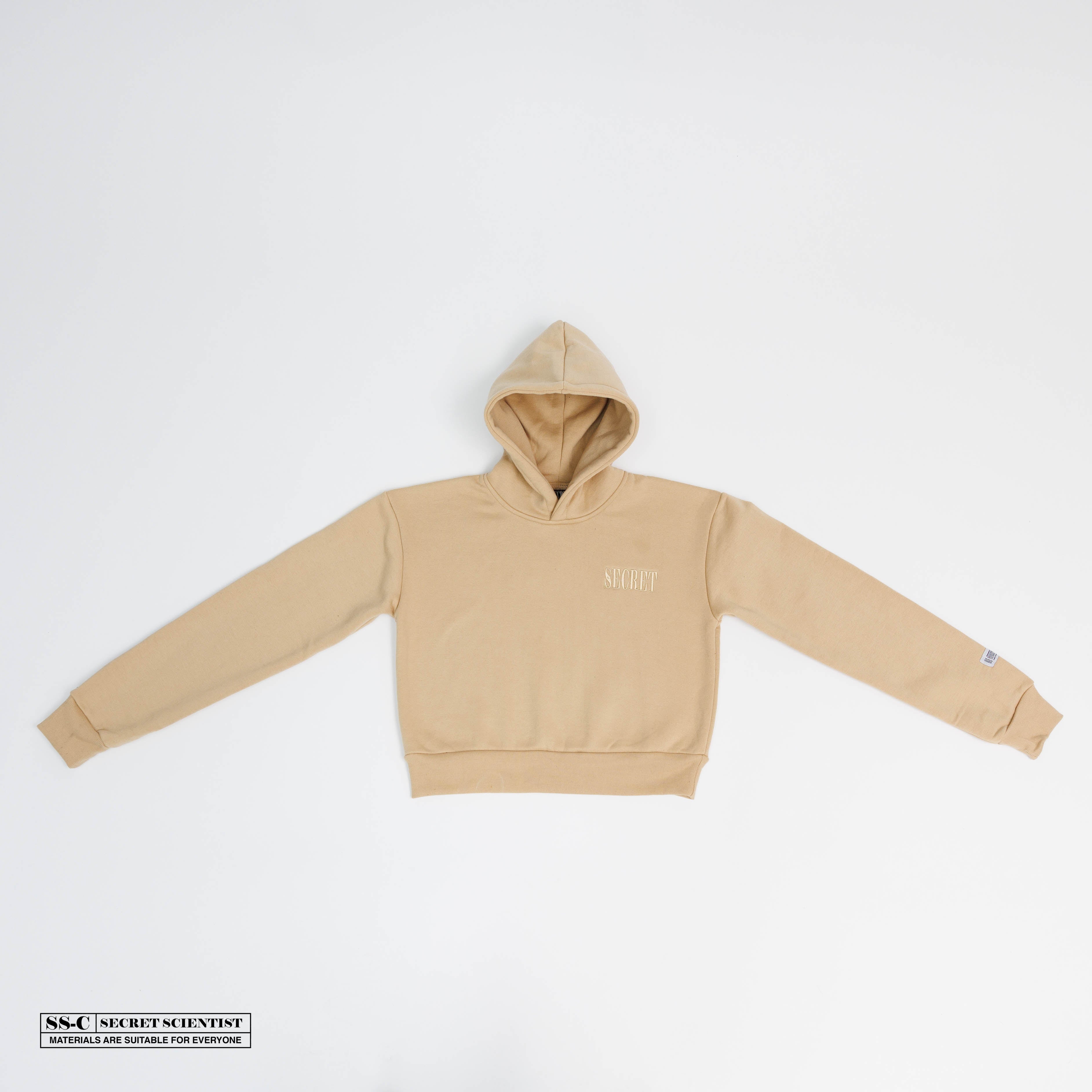 Womens Cropped Sweatshirt - Tan