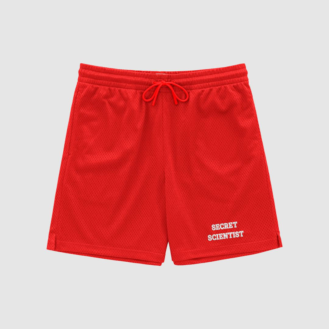 Red Mesh Shorts - Kids