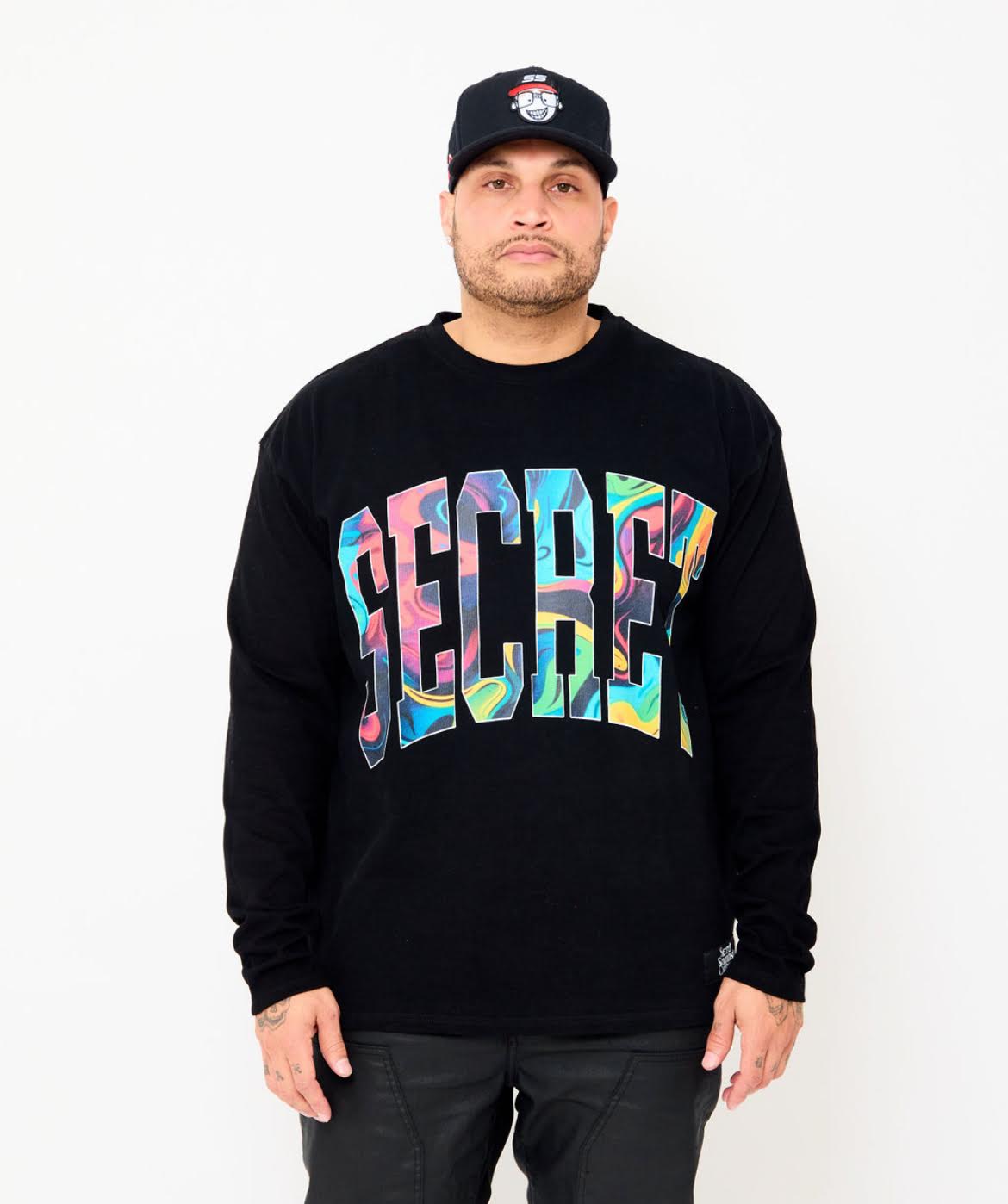 Multi Color - Long Sleeve Tee Black