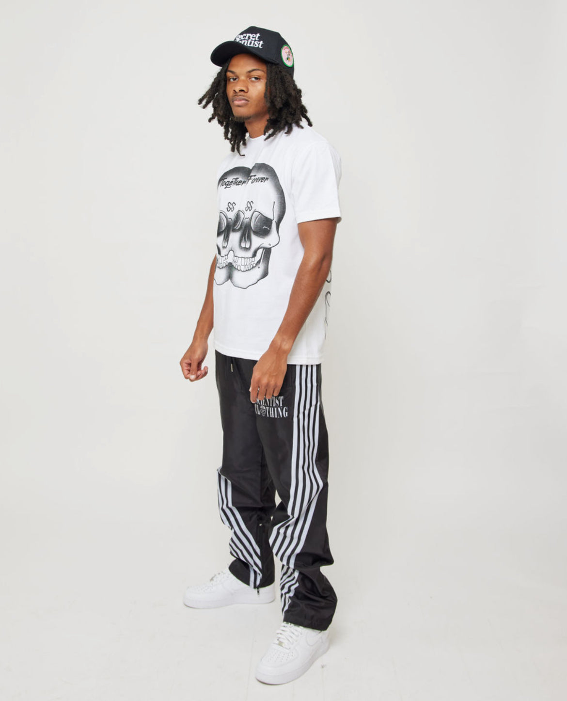 Black Striped Windbreaker Pants