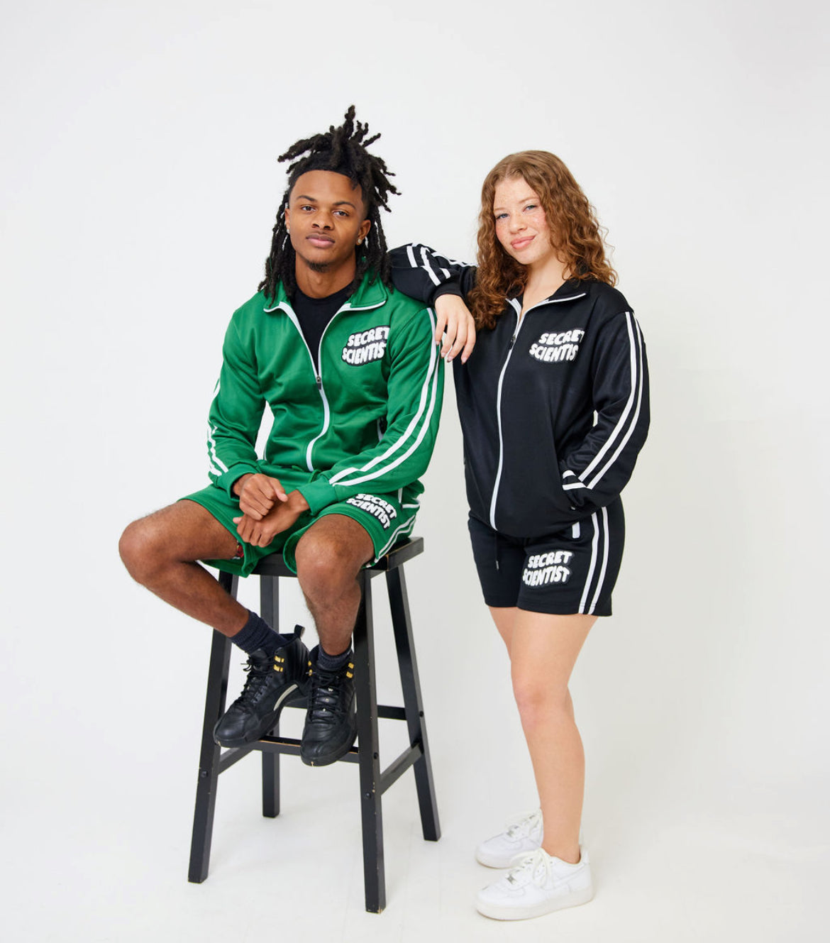 Green Bubble Print Track Jacket