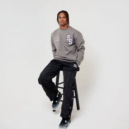 Rhinestone Windbreaker Pants - Adult