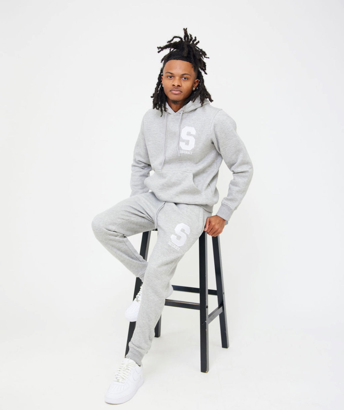 “Big S” Sweatsuit - Grey/white