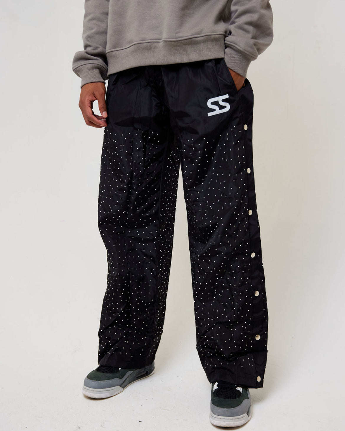 Rhinestone Windbreaker Pants - Adult