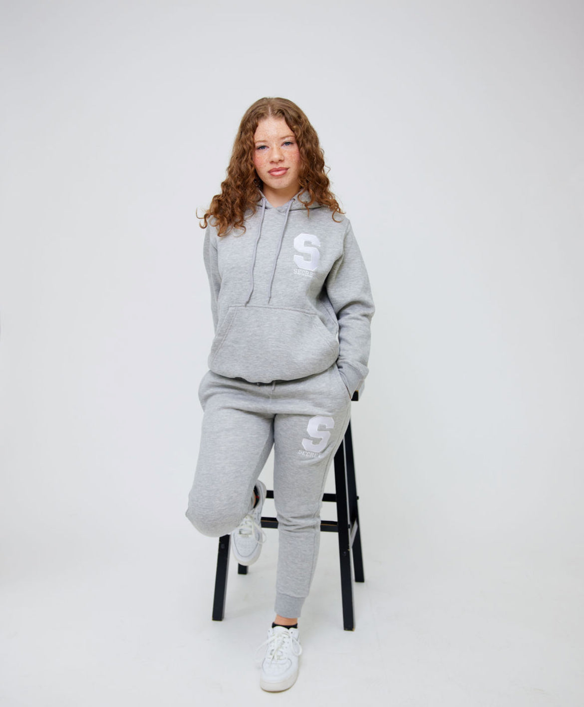 “Big S” Sweatsuit - Grey/white