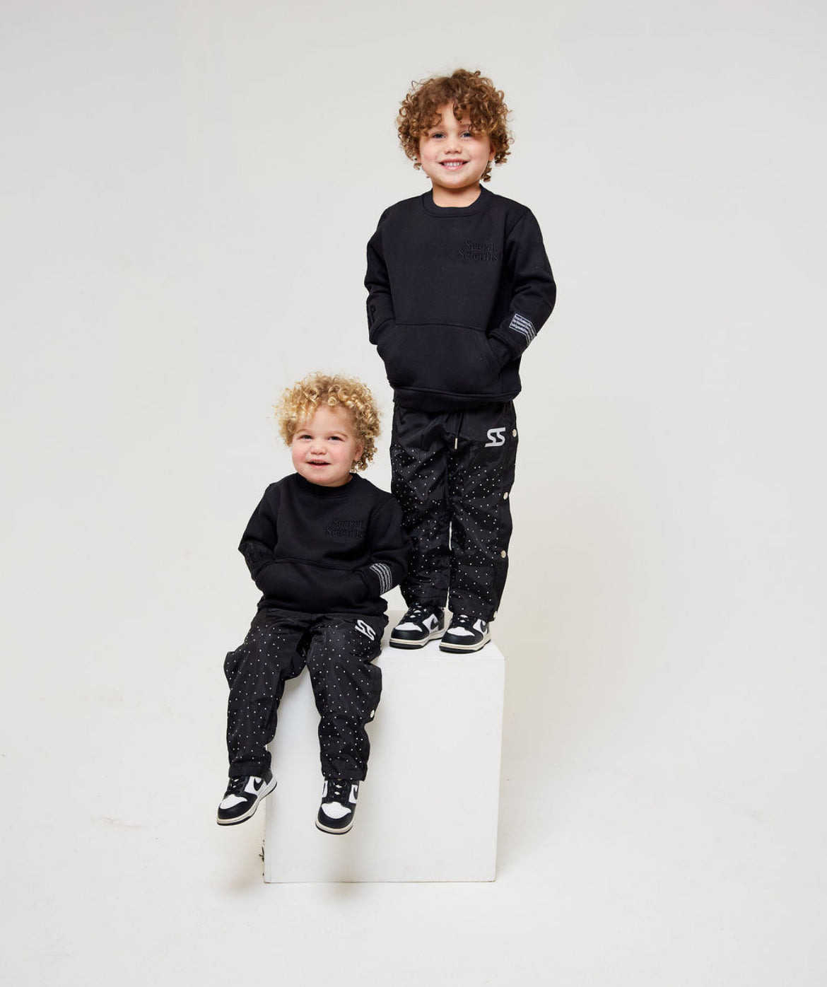 Rhinestone Windbreaker Pants - Kids