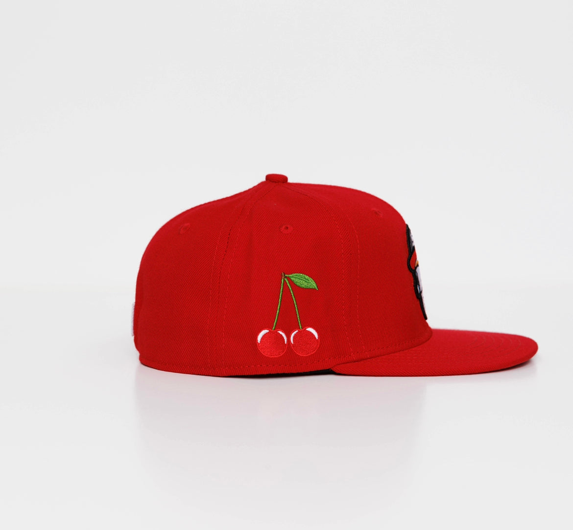 Red Logo Fitted Hat